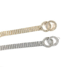 Load image into Gallery viewer, Women Double Loop Shape Diamond Belt Waist Chain