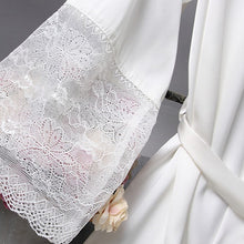 Load image into Gallery viewer, Robes  Elegant Sleepwear Sexy Lace Women Dressing Kimono Silk Bath Robe, M, L, XL, XXL