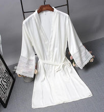 Load image into Gallery viewer, Robes  Elegant Sleepwear Sexy Lace Women Dressing Kimono Silk Bath Robe, M, L, XL, XXL