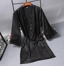Load image into Gallery viewer, Robes  Elegant Sleepwear Sexy Lace Women Dressing Kimono Silk Bath Robe, M, L, XL, XXL