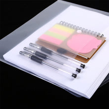 Load image into Gallery viewer, 12 PCS A4 Clear Document Bag Paper File Folder Stationery School Office PP Case