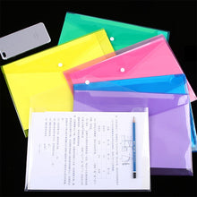 Load image into Gallery viewer, 12 PCS A4 Clear Document Bag Paper File Folder Stationery School Office PP Case
