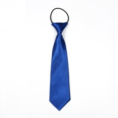 Solid Color Casual Rubber Band Lazy Tie for Children, White, Black, Orange, Wine red, Pink, Blue, Rose Red, Fluorescent Green, Dark Grey, Navy Blue, Dark Purple, Red, Champagne, Silver, Purple, Yellow, Light Navy, ArmyGreen, Lake Blue, Light Champagne ...