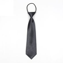Load image into Gallery viewer, Solid Color Casual Rubber Band Lazy Tie for Children, White, Black, Orange, Wine red, Pink, Blue, Rose Red, Fluorescent Green, Dark Grey, Navy Blue, Dark Purple, Red, Champagne, Silver, Purple, Yellow, Light Navy, ArmyGreen, Lake Blue, Light Champagne ...