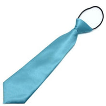 Load image into Gallery viewer, Solid Color Casual Rubber Band Lazy Tie for Children, White, Black, Orange, Wine red, Pink, Blue, Rose Red, Fluorescent Green, Dark Grey, Navy Blue, Dark Purple, Red, Champagne, Silver, Purple, Yellow, Light Navy, ArmyGreen, Lake Blue, Light Champagne ...