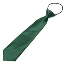 Load image into Gallery viewer, Solid Color Casual Rubber Band Lazy Tie for Children, White, Black, Orange, Wine red, Pink, Blue, Rose Red, Fluorescent Green, Dark Grey, Navy Blue, Dark Purple, Red, Champagne, Silver, Purple, Yellow, Light Navy, ArmyGreen, Lake Blue, Light Champagne ...
