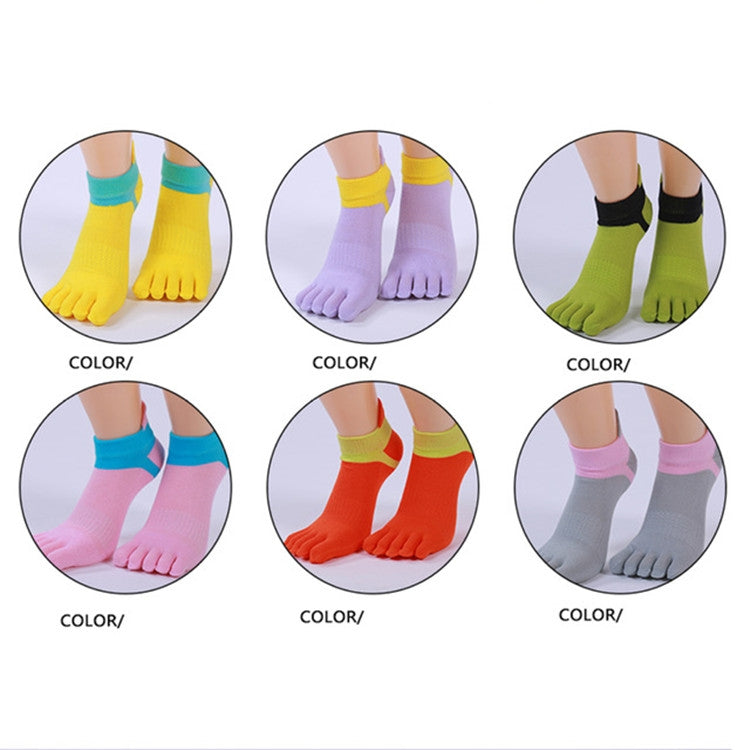 Ladies Finger Socks Cotton Breathable Mesh Socks Sock Mouth Foot Design Split Socks