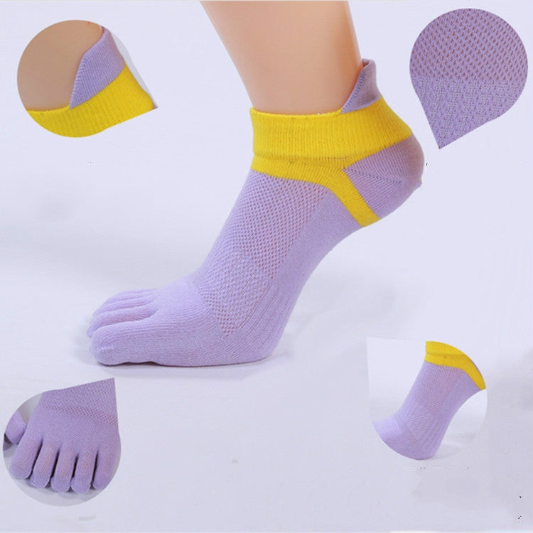 Ladies Finger Socks Cotton Breathable Mesh Socks Sock Mouth Foot Design Split Socks