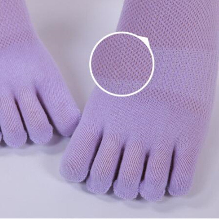 Ladies Finger Socks Cotton Breathable Mesh Socks Sock Mouth Foot Design Split Socks