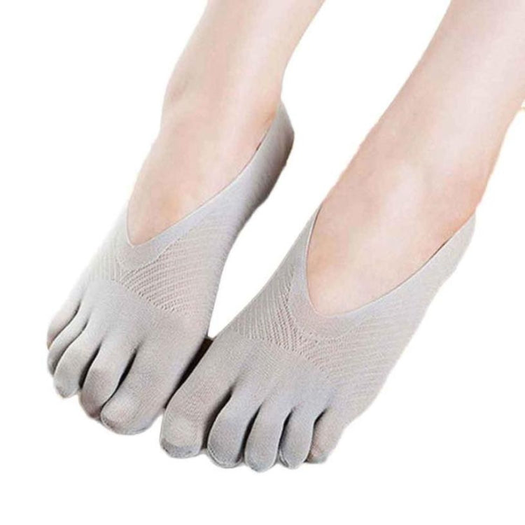 Female Socks Five Toe Sock Slippers Invisibility for Solid Color Crew Socks