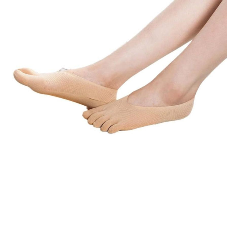 Female Socks Five Toe Sock Slippers Invisibility for Solid Color Crew Socks