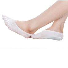 Load image into Gallery viewer, Female Socks Five Toe Sock Slippers Invisibility for Solid Color Crew Socks
