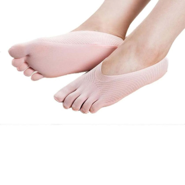 Female Socks Five Toe Sock Slippers Invisibility for Solid Color Crew Socks