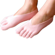 Load image into Gallery viewer, Female Socks Five Toe Sock Slippers Invisibility for Solid Color Crew Socks