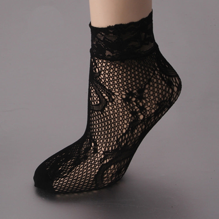 Sexy Black Sock Women Girls Ladies Soft Lace Short Ankle Socks Fishnet