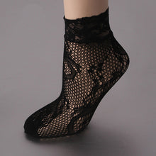 Load image into Gallery viewer, Sexy Black Sock Women Girls Ladies Soft Lace Short Ankle Socks Fishnet