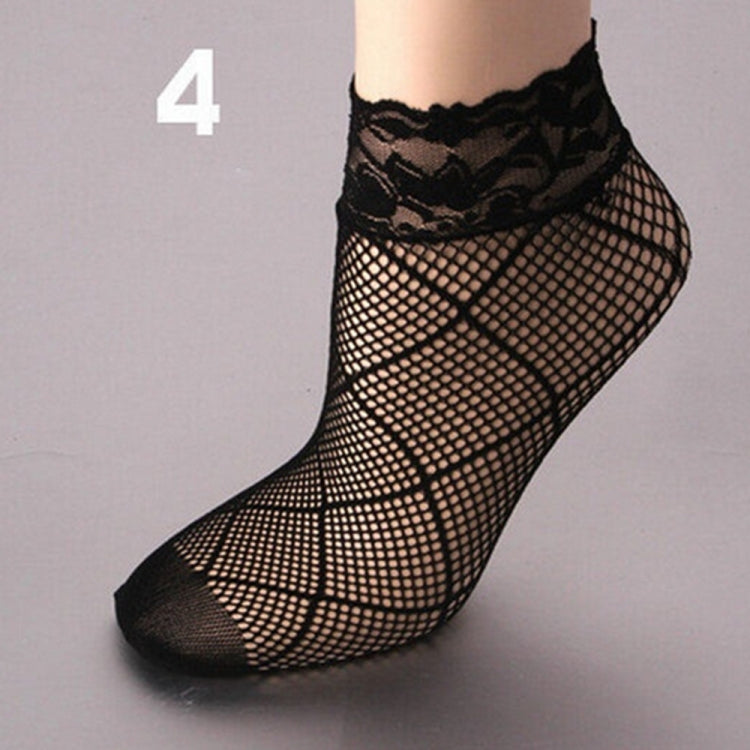 Sexy Black Sock Women Girls Ladies Soft Lace Short Ankle Socks Fishnet