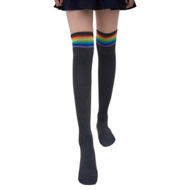 Color Striped Socks Student Cotton High Knee Socks