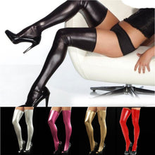 Load image into Gallery viewer, Sexy Women Over Knee Thigh High Tights Stockings Long PU Leather Stockings