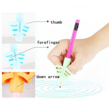 Load image into Gallery viewer, Non-toxic Children Pencil Writing Aid Grip Posture Correction Tools, Random Color Delivery, 1 PC