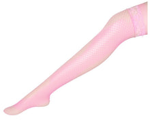 Load image into Gallery viewer, Sexy Linger Over Knee Socks Sexy Fishnet Lace Nylon Top Mesh Thigh High Stockings Pantyhose Long Tights