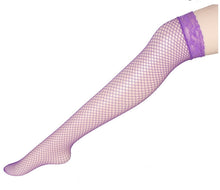 Load image into Gallery viewer, Sexy Linger Over Knee Socks Sexy Fishnet Lace Nylon Top Mesh Thigh High Stockings Pantyhose Long Tights
