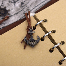 Load image into Gallery viewer, Spiral Notebook Diary Notepad Vintage Pirate Anchors PU Leather Stationery Gift Traveler Journal, S, L