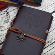 Load image into Gallery viewer, Spiral Notebook Diary Notepad Vintage Pirate Anchors PU Leather Stationery Gift Traveler Journal, S, L