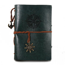 Load image into Gallery viewer, Spiral Notebook Diary Notepad Vintage Pirate Anchors PU Leather Stationery Gift Traveler Journal, S, L