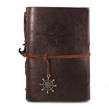 Load image into Gallery viewer, Spiral Notebook Diary Notepad Vintage Pirate Anchors PU Leather Stationery Gift Traveler Journal, S, L