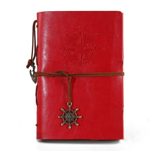 Load image into Gallery viewer, Spiral Notebook Diary Notepad Vintage Pirate Anchors PU Leather Stationery Gift Traveler Journal, S, L