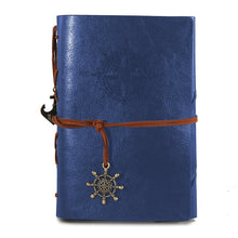 Load image into Gallery viewer, Spiral Notebook Diary Notepad Vintage Pirate Anchors PU Leather Stationery Gift Traveler Journal, S, L