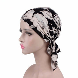Stretch Cotton Printed Turban Cap Chemotherapy Cap Toe Cap