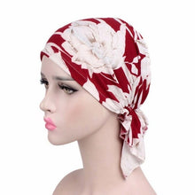 Load image into Gallery viewer, Stretch Cotton Printed Turban Cap Chemotherapy Cap Toe Cap