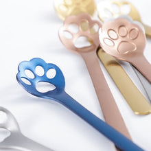 Load image into Gallery viewer, Stainless Steel Creative Cat Claw Coffee Spoon Dessert Cake Spoon, Cat Claw Spoon Silver, Hollow Cat Claw Spoon Silver, Cat Claw Spoon Gold, Hollow Cat Claw Spoon Gold, Cat Claw Spoon Rose Gold, Hollow Cat Claw Spoon Rose Gold, Cat Claw Spoon Black    ...