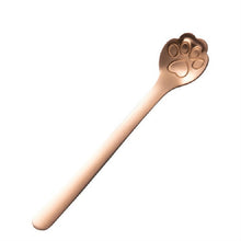 Load image into Gallery viewer, Stainless Steel Creative Cat Claw Coffee Spoon Dessert Cake Spoon, Cat Claw Spoon Silver, Hollow Cat Claw Spoon Silver, Cat Claw Spoon Gold, Hollow Cat Claw Spoon Gold, Cat Claw Spoon Rose Gold, Hollow Cat Claw Spoon Rose Gold, Cat Claw Spoon Black    ...