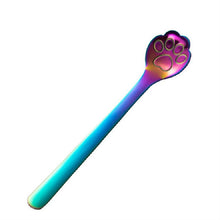 Load image into Gallery viewer, Stainless Steel Creative Cat Claw Coffee Spoon Dessert Cake Spoon, Cat Claw Spoon Silver, Hollow Cat Claw Spoon Silver, Cat Claw Spoon Gold, Hollow Cat Claw Spoon Gold, Cat Claw Spoon Rose Gold, Hollow Cat Claw Spoon Rose Gold, Cat Claw Spoon Black    ...