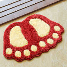 Load image into Gallery viewer, Foot-shaped Non Slip Shaggy Soft Water Absorption Bedroom Bathroom Carpet Mat, Size: 40x60cm