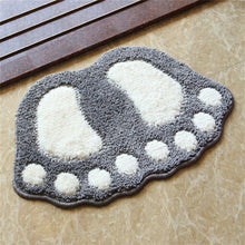 Load image into Gallery viewer, Foot-shaped Non Slip Shaggy Soft Water Absorption Bedroom Bathroom Carpet Mat, Size: 40x60cm