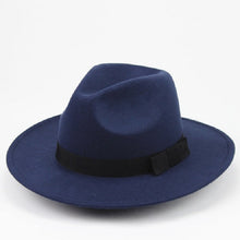 Load image into Gallery viewer, Men / Women Retro British Style Wool Jazz Cap Big Edge Sun Hat