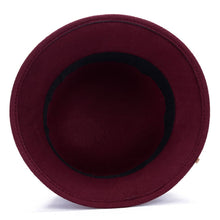 Load image into Gallery viewer, Autumn and Winter Ladies Pot Cap Woolen Top Hat with Flower Decoration