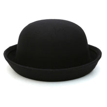 Load image into Gallery viewer, Autumn and Winter Women Simple British Style Felt Hat Rolled Brim Dome Wool Hat