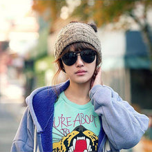 Load image into Gallery viewer, Women Autumn / Winter Topless Twist Knit Wool Warm Hat Headband Earmuffs