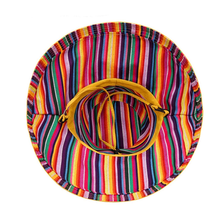 Summer Ladies National Style Double-sided Wearable Beach Hats Big Edge Sunhat