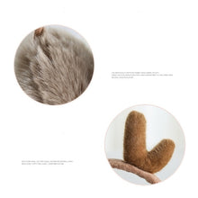 Load image into Gallery viewer, Antler Plush Earmuffs Winter Warm Fashion Retractable Ear Warmer