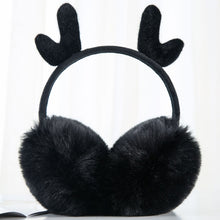 Load image into Gallery viewer, Antler Plush Earmuffs Winter Warm Fashion Retractable Ear Warmer, One Size