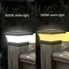 Load image into Gallery viewer, Solar LED Waterproof Outdoor Column Light Courtyard Lighting Lamp, Warm Light, White Light