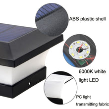 Load image into Gallery viewer, Solar LED Waterproof Outdoor Column Light Courtyard Lighting Lamp, Warm Light, White Light