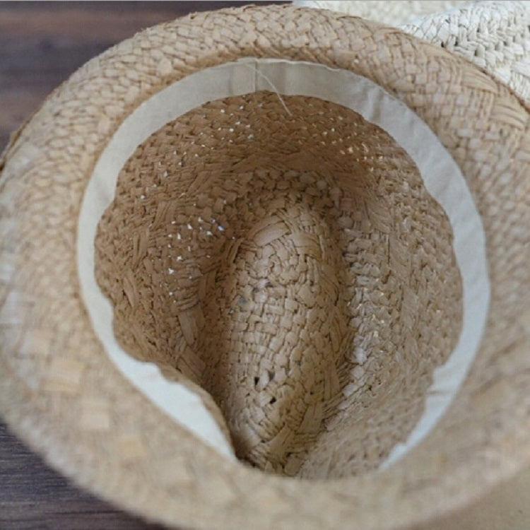 British Style Summer Straw Weaving Panama Beach Sun Hat