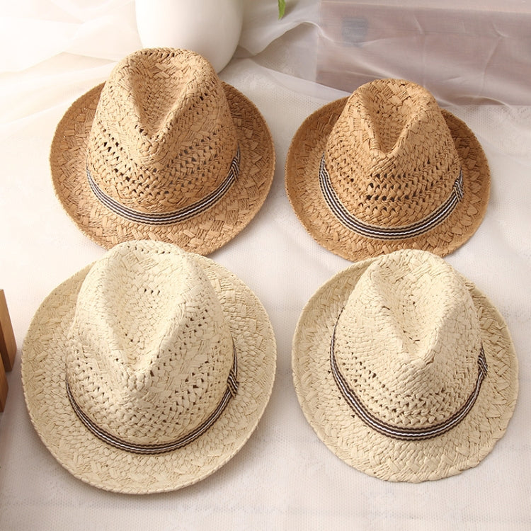 British Style Summer Straw Weaving Panama Beach Sun Hat